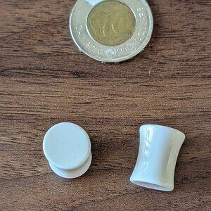 Acrylic White Double Flare ½” Plugs